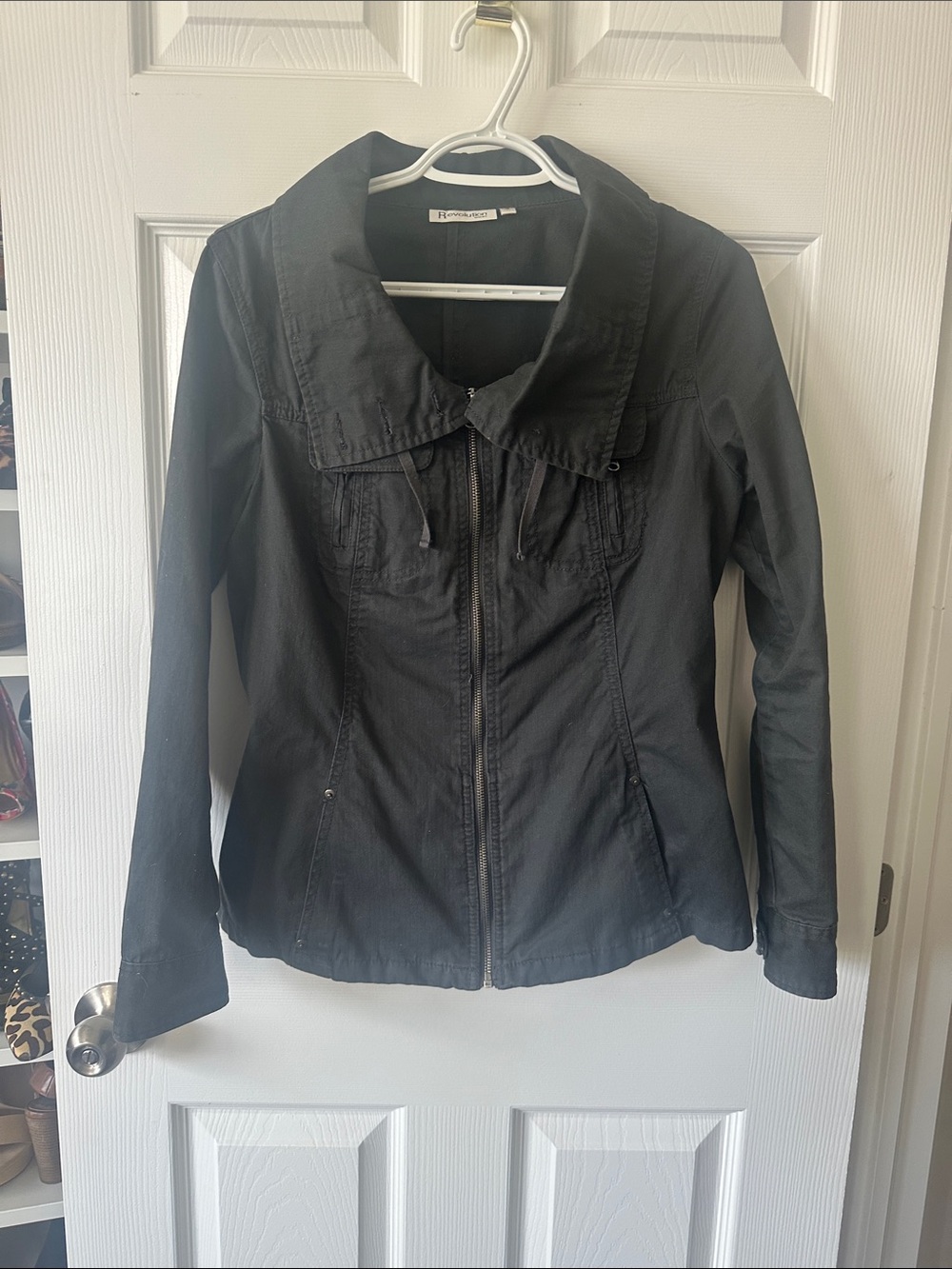 Ricki's Army Green Utility Jacket with Drawstring Collar